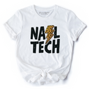 Nail Tech Leopard Lightning T-Shirt, Retro Stylist Tee