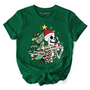 Sorta Merry Christmas Skeleton, Sarcastic Holiday Tee