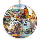 Artistic Lancaster Pennsylvania Ornament, Beautiful Amish Cultures and Countryside Christmas Gift