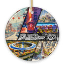 Artistic San Francisco California Christmas Ornament, Vintage Souvenir Decoration