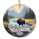 Artistic Yellowstone National Park Christmas Ornament, Gift for Nature Lovers