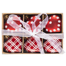Cute and Glamorous Heart Shaped Christmas Ornament Set, 6 Shatterproof Love Baubles