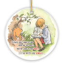 If We're Apart Keep Me in Your Heart Ceramic Ornament, Sentimental Pooh and Friends Quote Christmas Gift