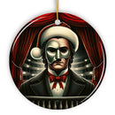 Phantom of the Opera Ceramic Ornament, Menacing Holiday Gift for Halloween Tree