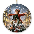 Scrooge and Tiny Tim Ornament, A Christmas Carol Victorian Gift and Tree Decor