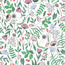Fashionable White Floral Wallpaper Vogue High-Quality