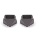Concrete Mini Wedge Tabletop Planters (Set of 2)