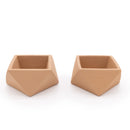 Concrete Mini Wedge Tabletop Planters (Set of 2)