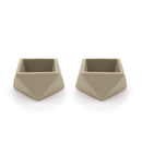 Concrete Mini Wedge Tabletop Planters (Set of 2)