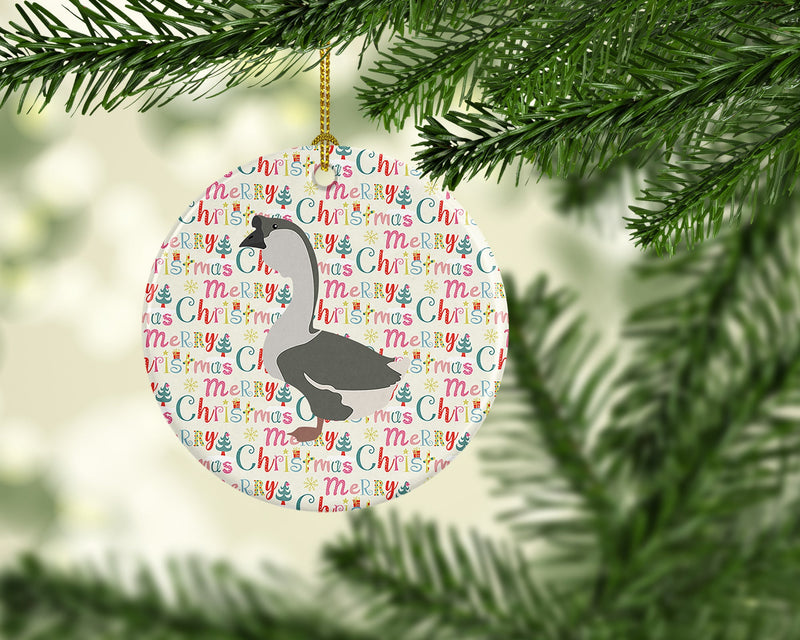 African Goose Christmas Ceramic Ornament