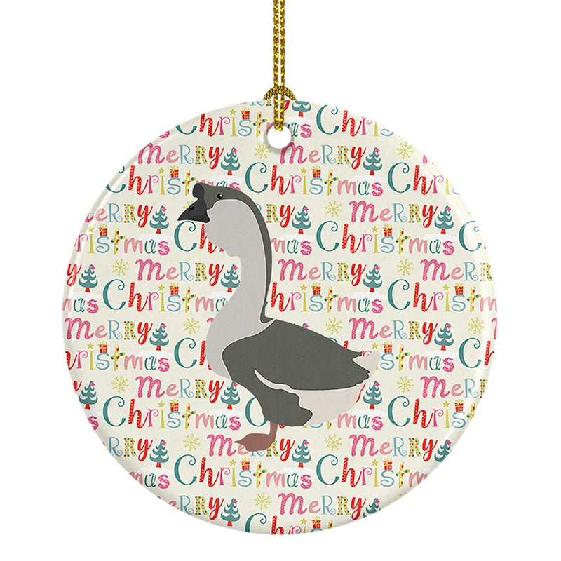 African Goose Christmas Ceramic Ornament