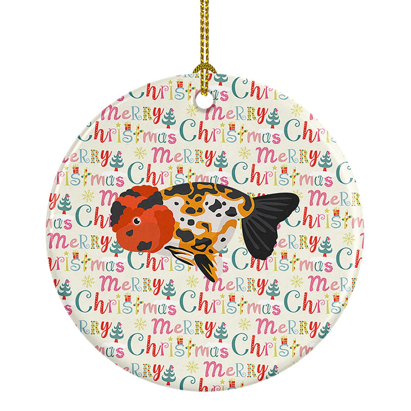 Ranchu Goldfish Christmas Ceramic Ornament