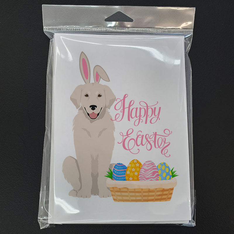 Cream Golden Retriever Easter Greeting Cards and Envelopes Pack of 8