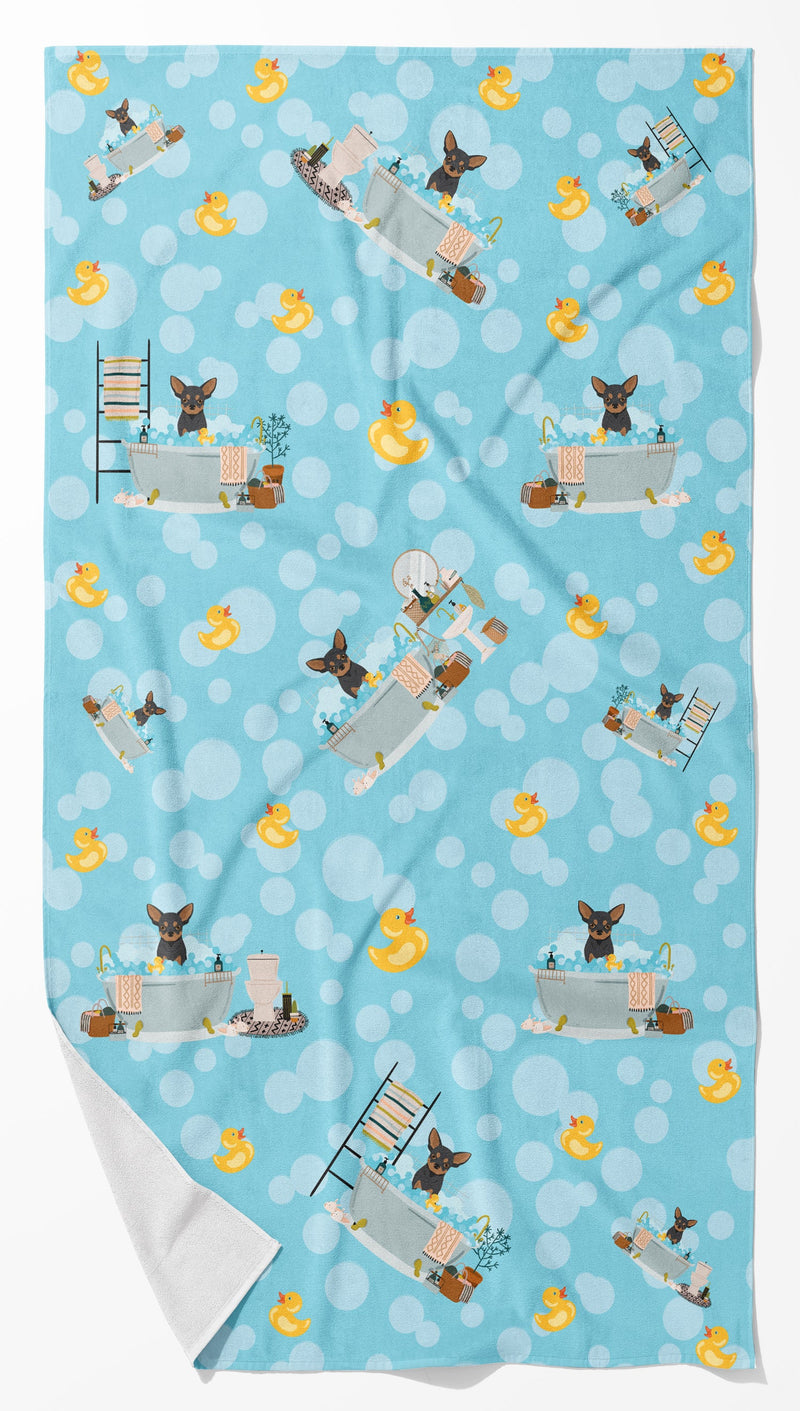 Black and Tan Chihuahua Bath Towel Large