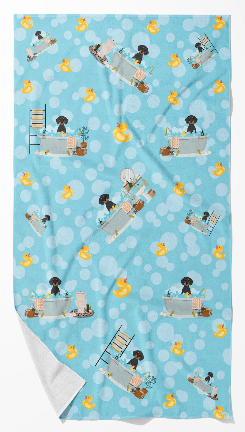 Black and Tan Dachshund Bath Towel Large