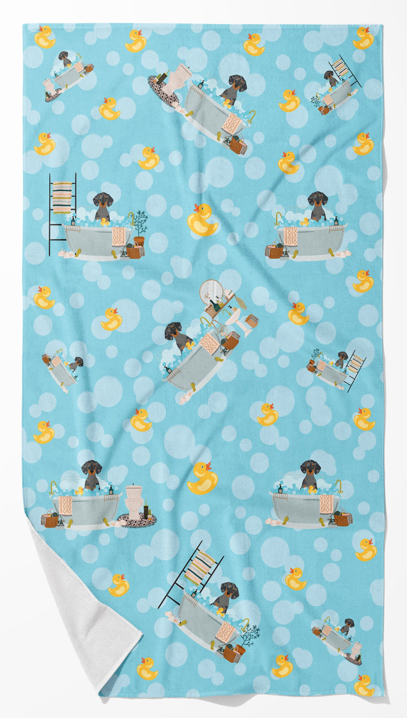 Black Dapple Dachshund Bath Towel Large