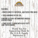Mantunuck, Rholde Island Happy Place Wooden Sign | Wall Art Print on Real Wood