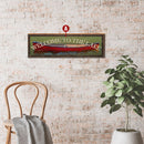 Lodge Red Canoe Customizable | Wall Art Print on Real Wood