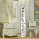 Customizable Welcome Sign with Anchor | Wall Art Print on Real Wood