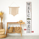 Personalized Welcome Sign with Bass | Customizable Wall Art Print on Real Wood | Porch Leaner