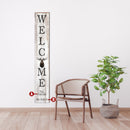 Personalized Welcome Sign with Moose | Customizable Wall Art Print on Real Wood | Mountain Lodge Home Decor | Porch Leaner