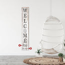 Personalized Welcome Sign with Snow Flake | Customizable Wall Art Print on Real Wood | Porch Leaner