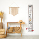 Customizable Welcome Sign with Shell | Wall Art Print on Real Wood