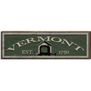 Vermont Covered Bridge Green Est. 1791 | Wall Art Print on Real Wood