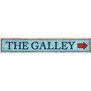 The Galley Arrow Blue Sign | Wall Art Print on Real Wood