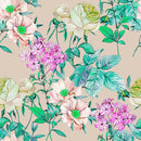 Flowers and Green Leaves Wallpaper