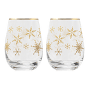 Snowflakes Stemless Wine Glass - Boxed Set of 2