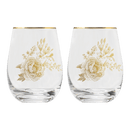 Delft Stemless Wine Glass - Boxed Set of 2
