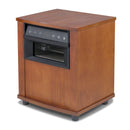 Brown Digital LED Display Electric Infrared Wooden Large Room Space Heater with Timer