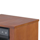 Brown Digital LED Display Electric Infrared Wooden Large Room Space Heater with Timer