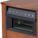 Brown Digital LED Display Electric Infrared Wooden Large Room Space Heater with Timer