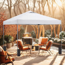 Ainfox 10ft X10ft Ventilated Top Patio Canopy For Outdoor With Four Sandbags