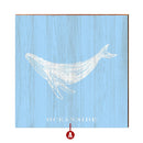 Coastal Humpback Whale Blue Wood Wall Art Print