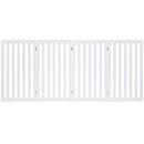 Folding 4-Panel Dog Gate Pet Fence in White Wood Finish