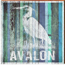 Avalon Beach Heron   | Wall Art Print on Real Wood