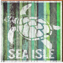Sea Isle Beach Sea Turtle | Wall Art Print on Real Wood