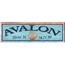 Avalon, New Jersey Latitude Longitude Wooden Sign | Wall Art Print on Real Wood