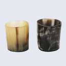 Horn Whiskey Shot Glasses Pack 2 - Holds Upto 6.5 oz, Natural