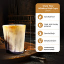 Horn Whiskey Shot Glasses Pack 3 - Holds Upto 6.5 oz, Natural