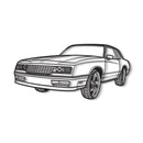 1986 Monte Carlo SS Perspective Metal Car Wall Art - NC1296