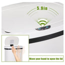 13 gL Stainless Steel Motion Sensor Trash Can White