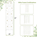 2 Pack - 7-ft Galvanized Steel Garden Trellis in White Metal Outdoor Finish