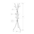 74-inch White Metal Coat Rack Entryway Hall Tree Umbrella Stand