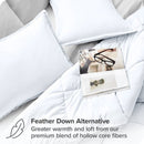 Twin/Twin XL size Super Soft Microfiber Down Alternative Comforter Set White