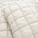 Twin/XL Soft Lightweight Puff Textured 2-Piece Comforter Set in Off White