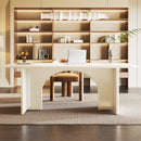 Modern Extra Large Executive Home Office Computer Desk in White